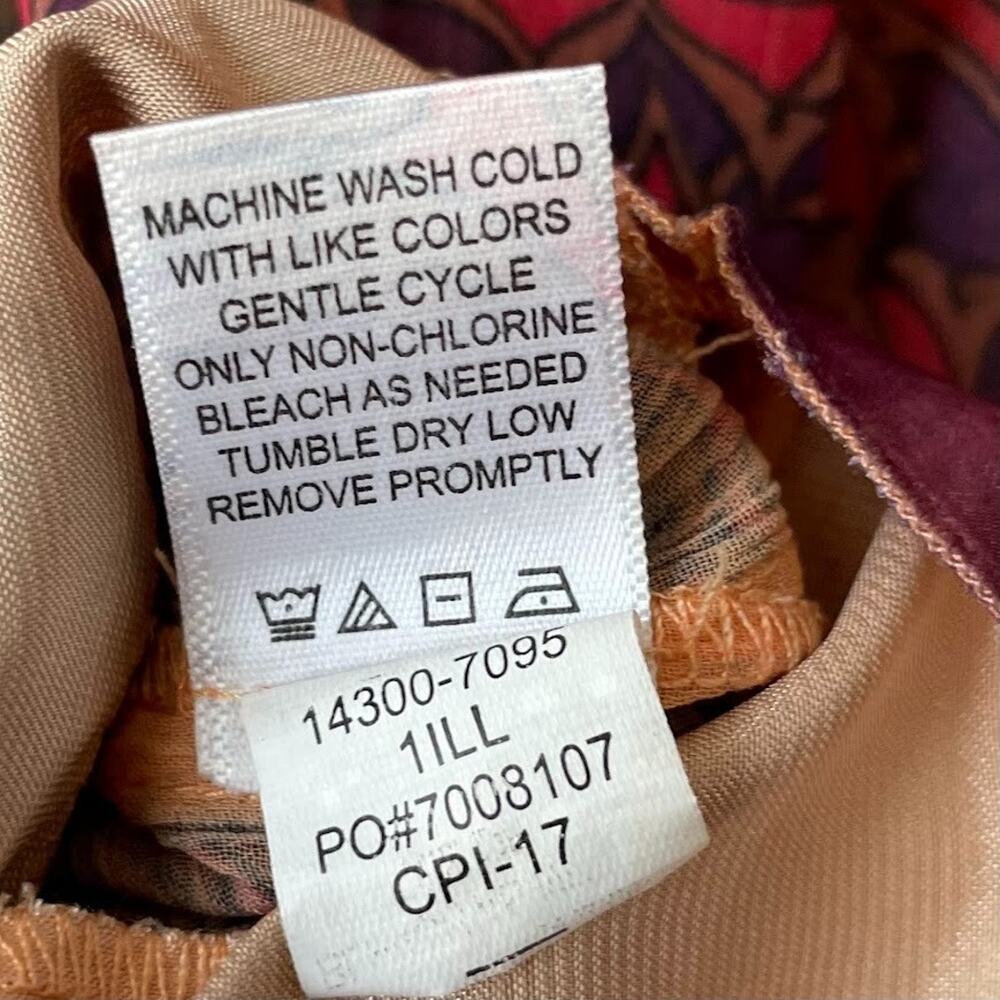 Unity Size Xl Sheer Sublimation Tunic Top Boho Fa… - image 6